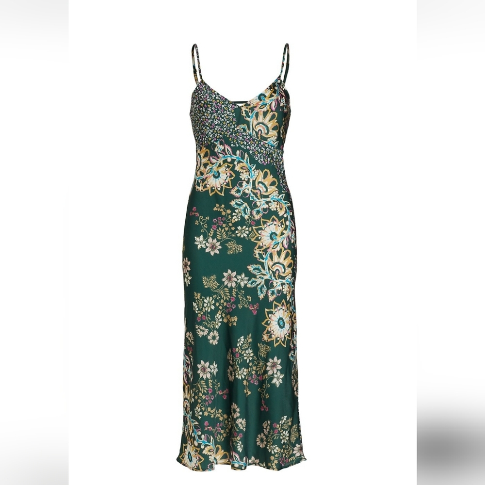 Free People Your Better Side Midi Slip Dress Silky Floral Print Siz Sm Md Lg NWT - Picture 5 of 14